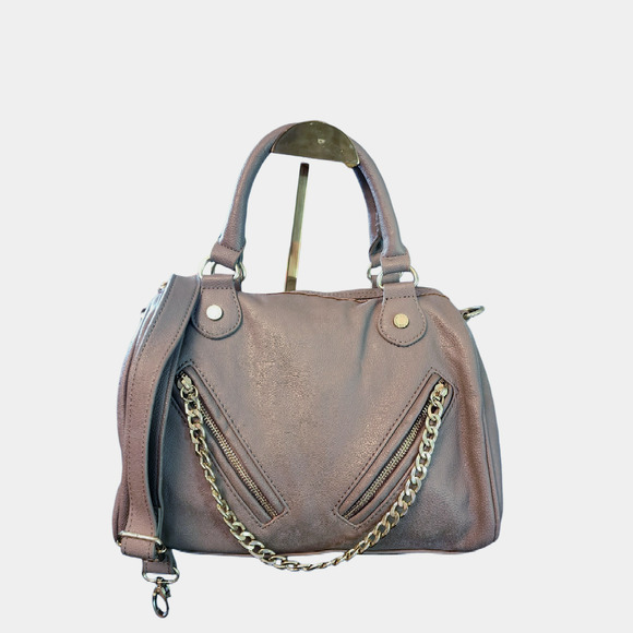 Steve Madden faux leather gray satchel, duffle, shoulder bag. - Picture 1 of 6